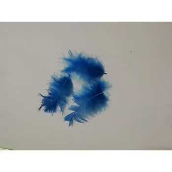 Pštrosí peří 9-16 cm, balíček 20 ks - tyrkysová