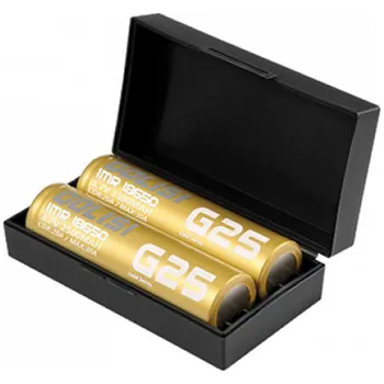 Článková baterie Baterie Golisi G25 IMR 18650 / 20A (2500mAh) (2ks + pouzdro)