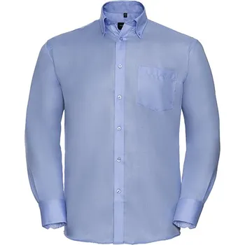 Pánská košile Russell Collection Pánská L/S Ultimate nežehlivá košile Barva: Bright Sky, Velikost: M (39/40) G_Z956