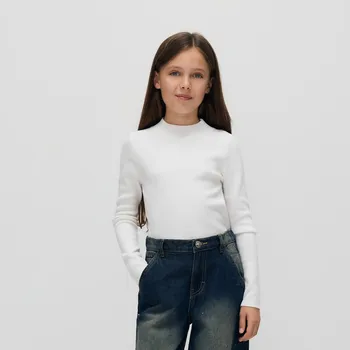 Dívčí svetr Reserved - Jednoduchý viskózový svetr - krémová - 804FH-01X - 804FH-01X-122