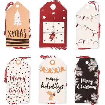 Vánoční dekorace Vánoční visačky k dekorování 24 ks