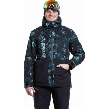 Meatfly pánská SNB & SKI bunda Manifold Green Mountains | Černá | Velikost XXL