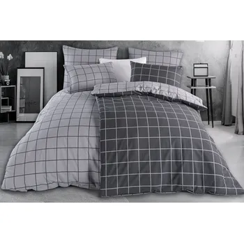 Povlečení Minimalistické bavlněné povlečení s geometrickým vzorem Tia, 140x200 cm + 70x80 cm