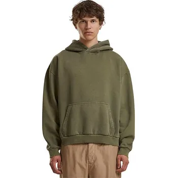 Pánská mikina Build Your Brand Vintage těžká mikina s kapucí Barva: Warm Khaki, Velikost: XL G_BY294