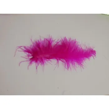 Pštrosí peří 9-16 cm, balíček 10 ks - neonově růžová