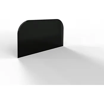 Flamingo Sklo pod kamna - oblouk 1000x550mm/6mm, 2xR200, černé, s fazetou