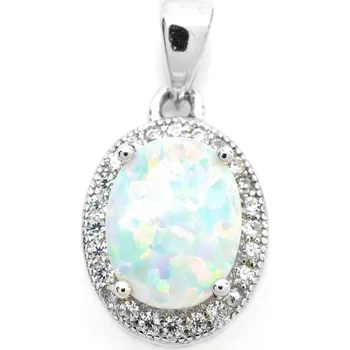 Přívěsek Stříbrný přívěsek opál bílý Ina