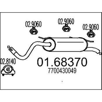 Auto-moto Zadní tlumič výfuku MTS 01.68370