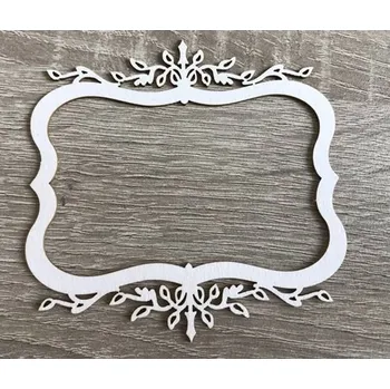 Dřevěný ozdobný výřez - rám - 1 ks