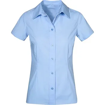 Dámská košile Promodoro Dámská popelínová košile s krátkým rukávem Barva: Light Blue, Velikost: XS G_E6305
