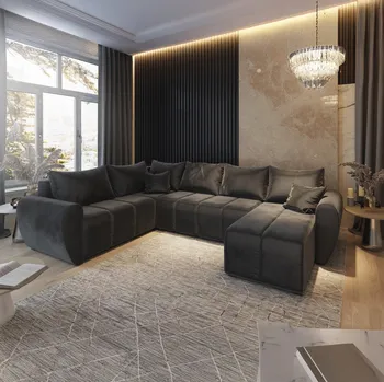 Sedací souprava PRM Rohová sedačka MOKA XL do U, 303 cm Roh pohovky: Levý roh, Barva látky: KRONOS 15