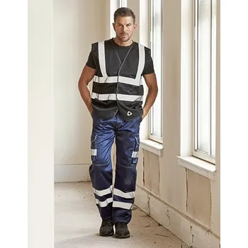 Pánské tričko YOKO Hi-Vis Top Cool Recycled Otevřená síťovaná vesta a Barva: royal Blue, Velikost: L G_YK120