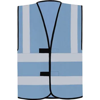 Korntex Hi-Vis bezpečnostní vesta a se 4 reflexními pruhy Hannover Barva: sky blue, Velikost: S G_KX140