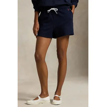 Kraťasy Polo Ralph Lauren dámské, tmavomodrá barva, medium waist, 211965103 59X, vel. XS