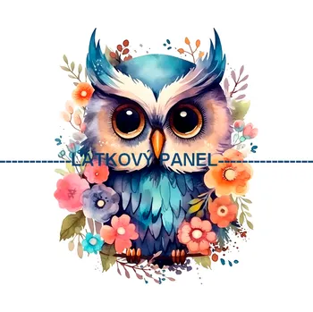 Látkový panel - Sovička - PT-65 Velikost: 35x35cm, Materiál: Bavlna
