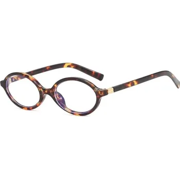 Brýlová obroučka Retro oválné brýle proti modrému světlu - Leopardí