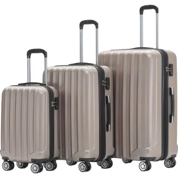 BEIBYE 3dílná cestovní sada kufrů Champagne