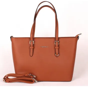 Kabelka Hnědá velká elegantní pevná kabelka na rameno FLORA&CO F9126