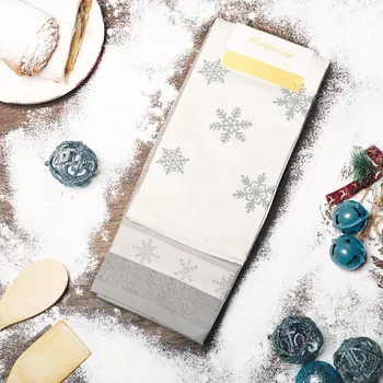 Povlečení Vánoční kuchyňské utěrky šedé: 50x70cm