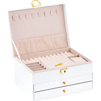 Šperkovnice Dámská šperkovnice bílá se dvěma zásuvkami 9002110