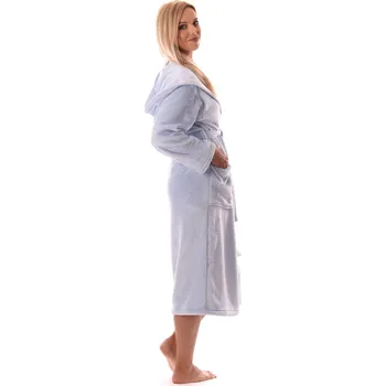 Dámský župan župan Siena s kapucí dámský XXL světle šedá