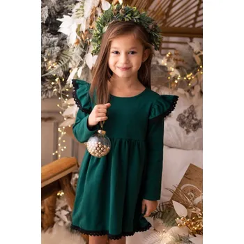 Dívčí šaty Dívčí šaty Lily Grey zelené 116 / 6 let