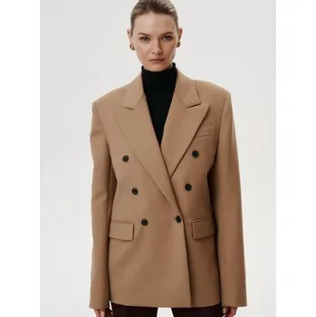 Dámské sako MARI PRETI Sako Sovana Hnědá Oversize 36