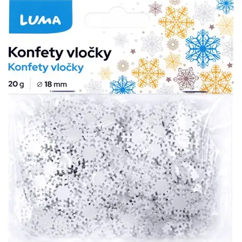 Konfety Luma vločky bílé 20g