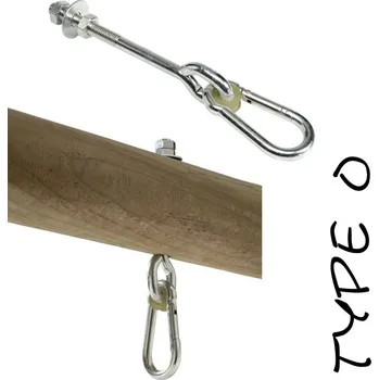 Doplněk pro dětské hřiště KBT Houpačkový hák šroub/matka O200 mm M12 typ O