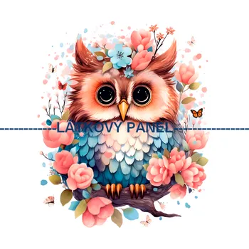 Látkový panel - Sovička - PT-67 Velikost: 50x50cm, Materiál: Bavlna