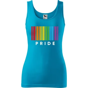 Dámské tílko s potiskem Pride pruhy Velikost: S, Barva: Tyrkysová