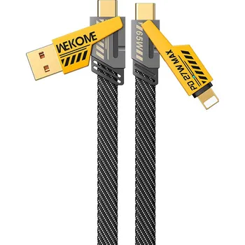 Datový kabel Synchronizační a nabíjecí kabel WK pro Apple zařízení - USB-C / Lightning - 4v1 - 1,2m - šedý