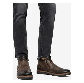 Dámské kozačky Polokozačky Lanetti CEO-MBS-CARDIFF-10 Hnědá 41