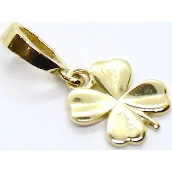 Přívěsek Klenoty Budín Dámský zlatý přívěsek čtyřlístek pro štěstí 585/0,41gr HK3243 (Klenoty Budín Dámský zlatý přívěsek čtyřlístek pro štěstí 585/0,41gr HK3243)