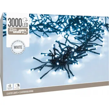 Vánoční světelný řetěz decoDoma 2060904 22 m 3000 LED studená bílá