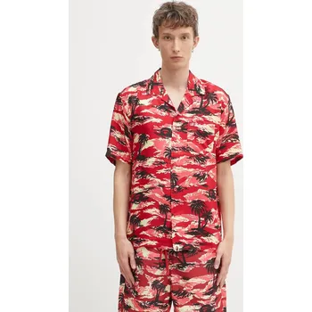 Pánská košile Košile A Bathing Ape Palm Tree Camo Open Collar, M, červená, 33X