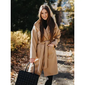 Dámský kabát Dámský kabát Lorine Camel Velikost: L/XL