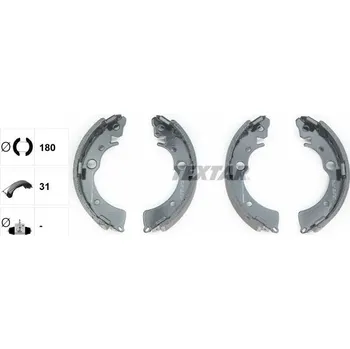 Brzdová čelist Sada brzdových čelistí TEXTAR 91048700