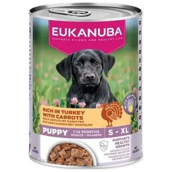Krmivo pro psa Konzerva EUKANUBA Puppy bohatá na krůtí s mrkví 400 g