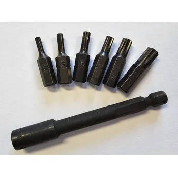 Bit Sada bitů TORX TX 10,15,20,25,30,40 7 dílná s mechanickým nástavcem 46 1/4" B č.3 výprodej