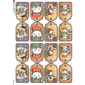 Umělecký papír Rýžový papír na decoupage - A4- Country 0011