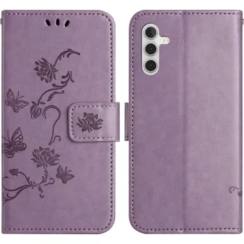 Pouzdro na mobilní telefon Flower knížkové pouzdro na Samsung Galaxy A56 5G - světlefialové