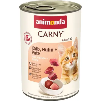 Krmivo pro kočku 12x400g animonda Carny Kitten - Telecí, kuřecí a krůtí