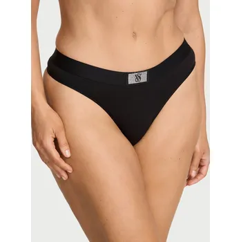 Kalhotky Tanga Victoria's Secret černá s kamínky S
