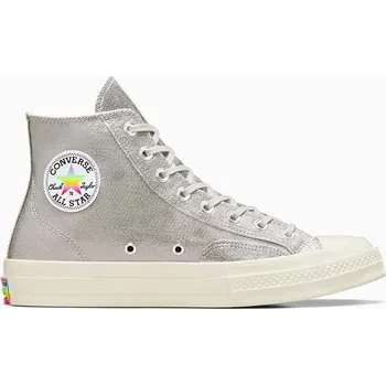 Pánské tenisky Kecky Converse Chuck 70 Hi Pride stříbrná barva, A10214C SLV, EUR 36