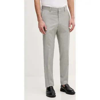 Dámské kalhoty Kalhoty s příměsí vlny BOSS H-Genius-253 50557407 šedá 09X, vel. 48