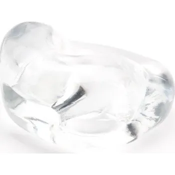 Erekční kroužek a natahovač varlat Sport Fucker Half Pipe průhledný, elastický erekční kroužek na penis a varlata