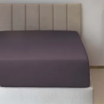Prostěradlo Jiří Polášek Napínací jersey prostěradlo FIALOVOHNĚDÉ č. 65 Velikost: 160x200 na výšku 19-22 cm
