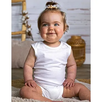 Kojenecký body Link Kids Wear Organické kojenecké body Rebel bez rukávů 03 Barva: Bílá, Velikost: 50-56 G_X21020