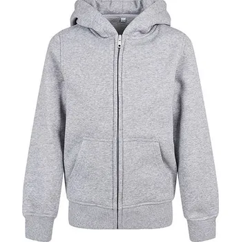 Dívčí mikina Build Your Brand Dětská mikina na zip v bio kvalitě Barva: Šedá, Velikost: 146/152 G_BY188